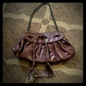 Vintage brown clutch bag